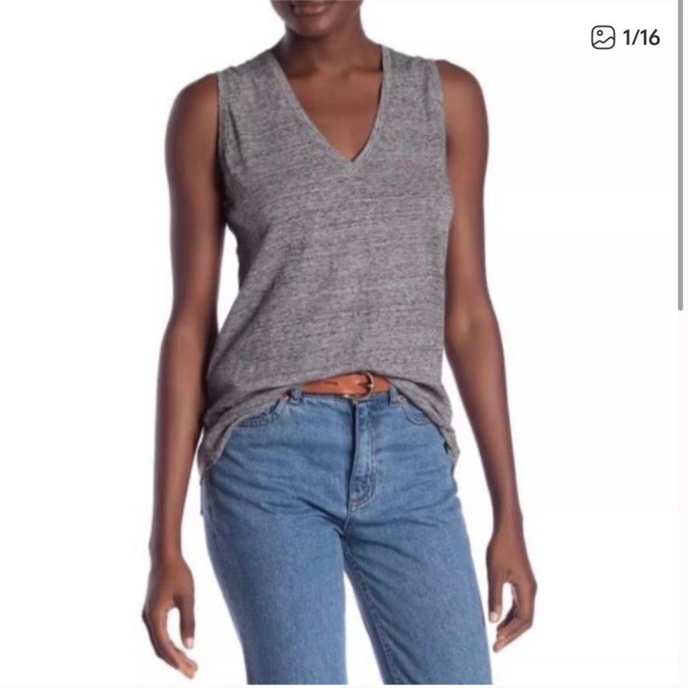 Madewell heathered grey tank top